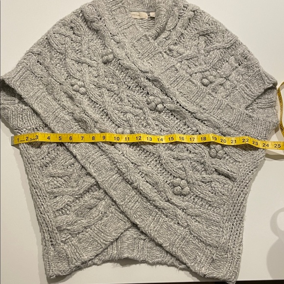 Anthropologie • sleeping on snow rap style cableknit heather gray shrug •  XS/S - Picture 14 of 16